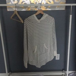 thin striped hoodie